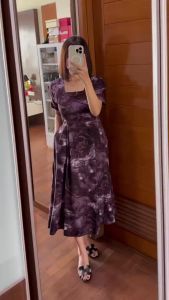 MAXI DRESS KOREAN RAYON PREMIUM BAJU PAKAIAN WANITA DRESS MEWAH LONG MAXI