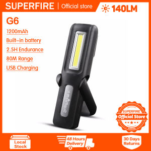 SUPERFIRE G12 COB Flashlight Rechargeable LED Portable Multi-function G6 Work Light Vehicle Maintenance Lantern - Lazada
