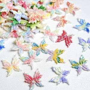 30 Món Trang Trí Móng Tay Hình Bướm Phát Sáng Mơ Mộng 3D Nhựa Nhũ Lấp Lánh Nhiều Màu Dùng Trang Trí Nail Art Tự Làm