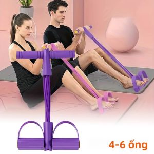 Dụng Cụ Căng Dây Kháng Lực 4 Cấp Độ Với Tay Cầm Chống Trượt Dành Cho Tập Thể Dục Tại Nhà Tập Cơ Bụng Tập Yoga
