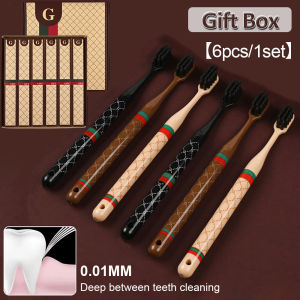 6PCS/SET Toothbrush Adult Toothbrush Family Set Soft Bristle Toothbrush Gift Box Travel Toothbrush Wholesale 360° Deep Cleaning Teeth Interdental and Tongue Coating Super Soft Gum Protection and Antibacterial Home Pack Three Side Toothbrush Creative Gifts