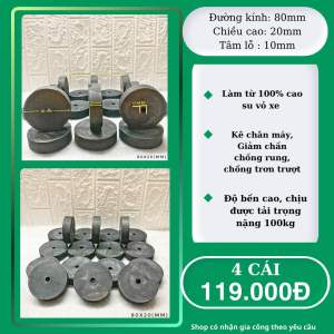 Cao su chống rung Cao su kê chân máy Cao su giảm chấn phi 80 cao 20 (mm)