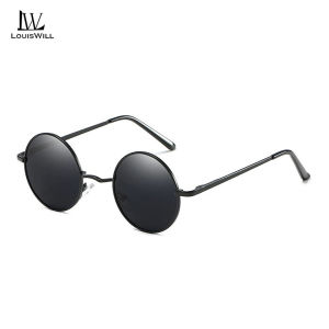 LouisWill Men Sunglasses UV400 Polarized Sunglasses Retro Round Frame Sunglasses Sport Sunglasses Outdoor Activities Eyewear Driving Fishing Eyewear Silicone Nose Pads Sun Glasses Sunglass for Men Round Sunglasses for Men Round Shades for Men