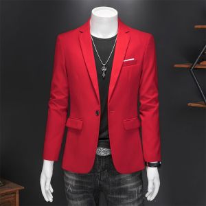 IKHTIBAR BLAZER PRIA SLIMPIT WARNA MERAH ) JAS WARNA MARUN PRIA FULL SIZE S-6XL