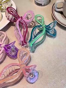 Bowknot Colorful Dripping Oil Bow Clip Temperament Hair Clip Shark Clip Claw Hair Accessories