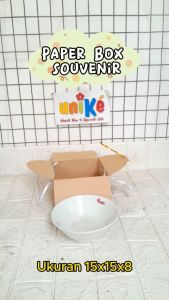 (Minimal 5 PCS) PAPER BOX Mangkok Craft Renda 15x15x8 Souvenir Pernikahan Ultah Hampers Bingkisan Pesta