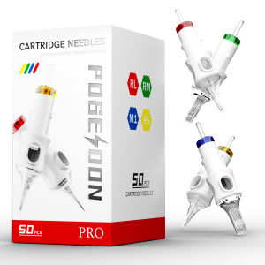 50Pcs Tattoo Needles POSEIDON V6 PRO MAX Tattoo Cartridge Needles New Disposable Safty Permanent Makeup Tattoo Needles Kit