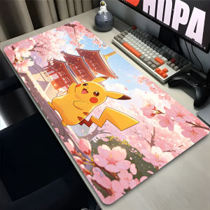 Bandai | Mouse Pad Pokemon PC Computer Desk Mat pastel pink sakura Pikachu Gamer Keyboard Pad Foldable Portable Anti Skid Gaming MousePad