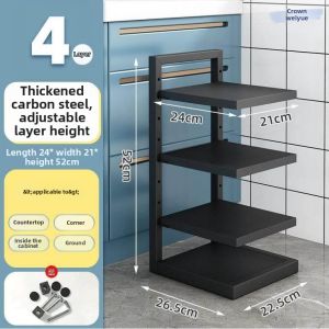 Jiaxun | Multifunctional Kitchen Storage Rack Pot Organiser