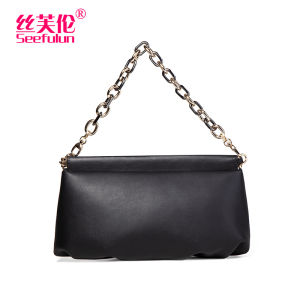 SIFULUN | Leather French Stick Bag Auto-close