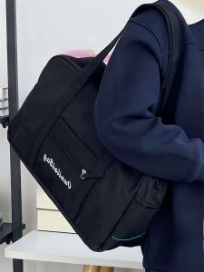 ลำลอง สไตล์เกาหลี กระเป๋าฟิตเนสไนลอนโยคะเดินทางกระเป๋าสะพายไหล่ความจุขนาดใหญ่สําหรับผู้ชายและผู้หญิง