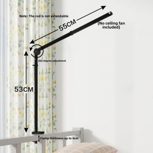 YIXIN | Student Dormitory Clamp-on Bed Fan Support Extended Pole