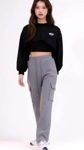 Baju Raya 2024 MK Cargo pants women Sassy Plus Size Straight Cut Multi-Pocket Cargo Pants seluar kargo wanita [P5/370]