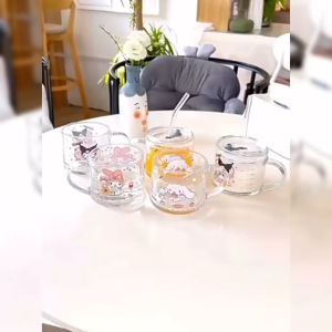 Ly hoạt hình cốc sữa cốc rơm cốc cốc cà phê cốc hoạt hình dễ thương cốc ăn sáng cốc cân