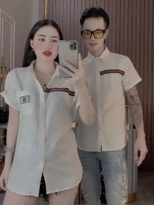 Áo sơ mi nam tay ngắn chất vải lụa co giãn nhẹ phối chữ cổ trẻ trung sang trọng mẫu-ATC 77 SHOP