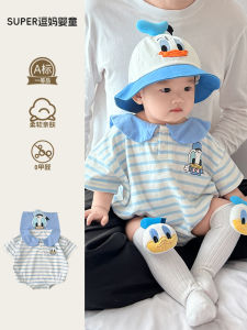 Summer Baby Clothes Super Cute Cartoon Onesie Baby Boy Summer Clothes Outwear First Month Old 100 Days Old Triangle Rompers