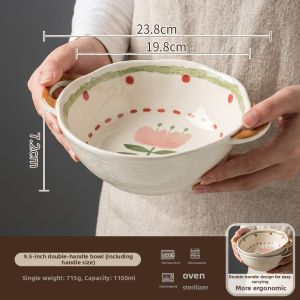 SHELI | Pastel Ceramic Noodle Soup Bowl Large Capacity