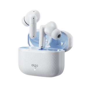 หูฟังบลูทูธระบบสเตอริโอหูฟังไร้สาย Aigo ชุดหูฟังหูฟังสเตอริโอที่เสียบหูไร้สายควบคุมด้วยการสัมผัสสำหรับเพลงเกมกีฬา