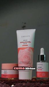 CINDYNAL [Special Package 3in1] Rose Hyaluronic Acid Moisturizing Set 3Pcs / Paket Perawatan Wajah Glowing Mencerahkan Kulit Kusam dan Kurangi Bekas Jerawat