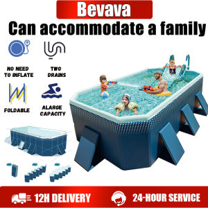 Non-Inflatable Large Foldable Family Size 3.0/2.6/2.1M PVC Outdoor Party Toys Durable Foldableswimming pool