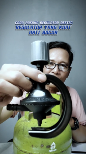 Regulator Kompor Gas Destec COM Tekanan Rendah Anti Bocor Kunci Plat-C SNI Garansi 2 Tahun