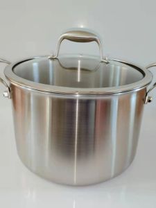 GGS18-10 Medical Grade 316 Stainless Steel Soup Pot Five Layer Steel One Piece Molding Non-Stick Porridge Cooking Pot for 4-6 People