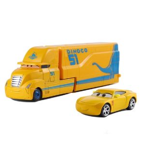 Takara Tomy | Pixar Cars Lightning McQueen F1 Jackson Mack Container Truck Set 1/55 Ratio Die Casting Model Cars Toys Child Christmas Gifts