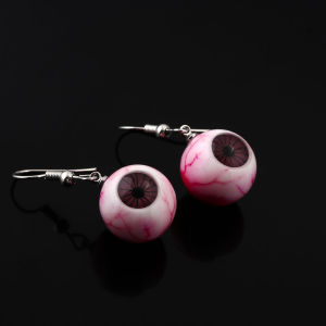 Funny Horror Bloodshot Halloween Eyeball Earrings Simulation 3D Eyeballs Gothic Earrings Pendant Halloween Cosplay Jewelry Gift