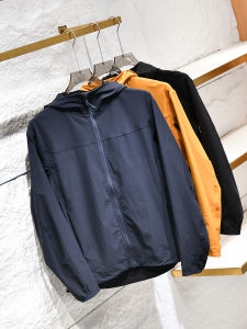 Fein Lightweight Tech Fabric Outdoor Softshell Jacket Hooded Mens Autumn Windproof Waterproof Fashion Urban Style Coat