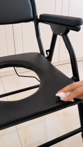 Portable Commode Chair Toilet Chair for Elderly Patients & Pregnant Women | Bedside Bathroom Chair with Bucket