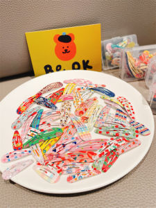 Baby Girl Hair Accessories Korean Style Painted Hair Clips Baby Hair Grooming Tools Childrens Fashion Accessories