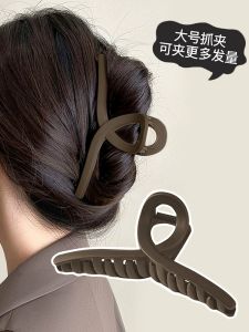 คลิปฉลามขนาดใหญ่ ผู้หญิง เครื่องประดับผมด้านหลังศีรษะเคลือบด้าน ทันสมัย ที่จับผม เรียบง่าย ดีไซน์ ความรู้สึกระดับไฮเอนด์