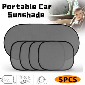5PCS Car Mesh Sunshade Auto Side Rear Window Screen Heat Insulation Board Car Interior Accessories