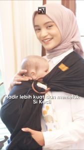 Gendongan Bayi Kain Cuddleme Cotton Twill Ring Sling Baru lahir Newborn