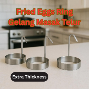 Fried Eggs Rings Round/Pan Cake Mold Stainless Steel/Bekas Acuan Goreng Telur Roti Canai Murtabak