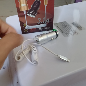 H10 2.Dua Colokan USB Bisa pengisian cepat 3.Dua Colokan USB dapat bekerja bersamaan ADAPTOR SAVER ORI 100% 3A 3 A CAR CHARGER SPIRAL SPRING TRAVEL ADAPTER CAS CASAN MOBIL 2 USB CHARGE HP PONSEL GADGET DUA COLOKQN PORT Kompatibel charge elektronik device