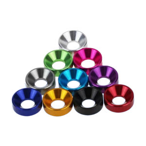 5 PCS/10 PCS อลูมิเนียมคุณภาพสูง M2 M3 M4 M5 M6 M8 Countersunk ปะเก็นหกเหลี่ยม Bolt รอบแบนเครื่องซักผ้า