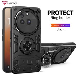 Case For NOTHING Phone 3A PRO 3aPro Cover Protective Armor Shockproof Metal Ring Stand Holder Shell Cover Coque Fundas