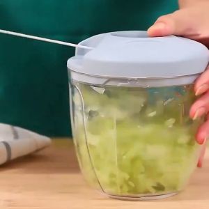 Manual Food Chopper Mini Food Processor 500ml/900ml With Rope Pounding Garlic Cutting Peppers Puree Cooking Machine for Onion Nuts Vegetable Meat Kitchen Slicer Cutter