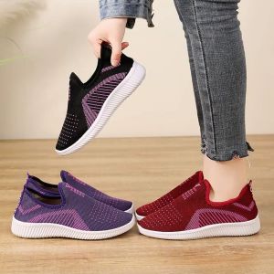 Sepatu Sneaker Slip On Wanita Import Air Mesh Anti Slip Casual Shoes JOFSH105