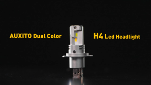 AUXITO 2Pcs Dual Color H4 Car LED Headlight 80W 20000LM 9003 HB2 Car Headlight Waterproof Yellow And White
