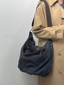 กระเป๋าผ้าใบยูนิเซ็กซ์ความจุขนาดใหญ่แบบสะพายไหล่ข้างเดียวสไตล์ญี่ปุ่นย้อนยุค กระเป๋าถือสำหรับเดินทาง กระเป๋าสะพายข้างแบบลำลอง