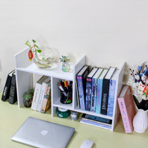 Student Desk Bookshelf Multi-layer Reading Corner Simple Dormitory Office Table Book Stand Rack Extendable Storage Organization