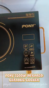 PONY Infrared Ceramic Cooker 3500W Fast Heating high power multifunctional Touch + Knob