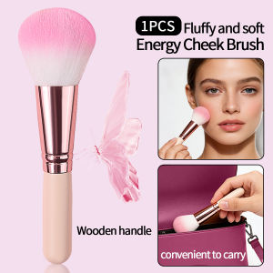 Vitality Girl Lipstick Brush - Pink Wooden Handle Compact Makeup Brush for On-the-Go Touch-Ups. Small Single-Use Makeup Brush