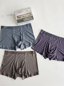 Antibacterial Comfortable Breathable Mens Boxer Shorts High Waist Modal Fabric Antibacterial Underwear Gift Box Set Autumn Winter New Arrival