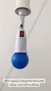 One to Multiple Directional Lamp Holder Converter Screw E27 Lamp Adapter Light Socket Splitter with On/Off Switch