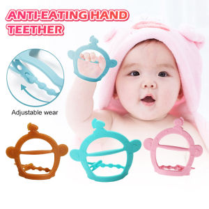 Baby Soft Silicone Teether Toys Glove Food Grade Teether Anti-Biting Gloves for Baby Tooth Gum Anti-Eating Hand Mitt Gloves Biting Mitten Nano Silicone Anti-Bacteria Teethers