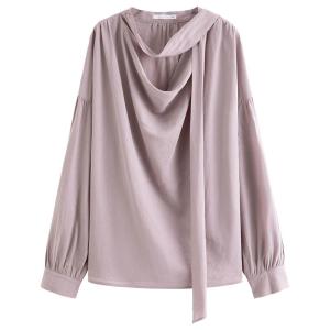 Elegant Plus Size Ladies Top with Ruffles Fall