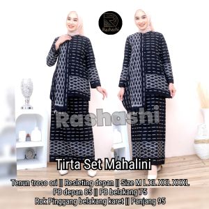 TIRTA SET Setelan wanita terbaru 2025 baju kondangan tenun jepara motif etnik set rok blus busui friendly